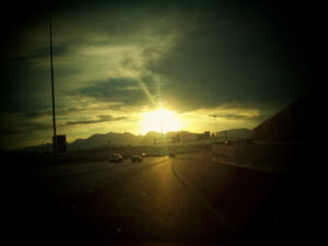 Sunset Over the Freeway